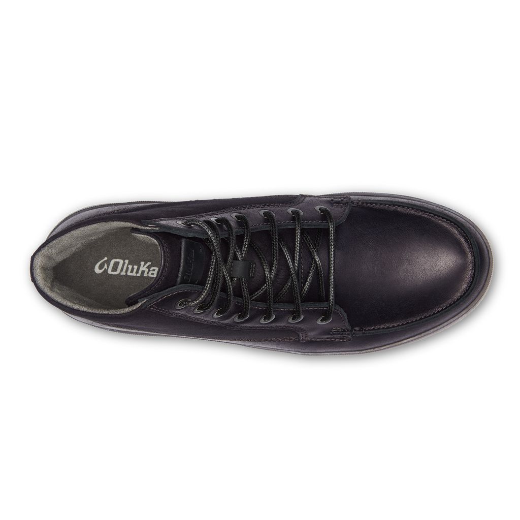 Men's Olukai Mōlina Boots Black | GKSLZJP-06