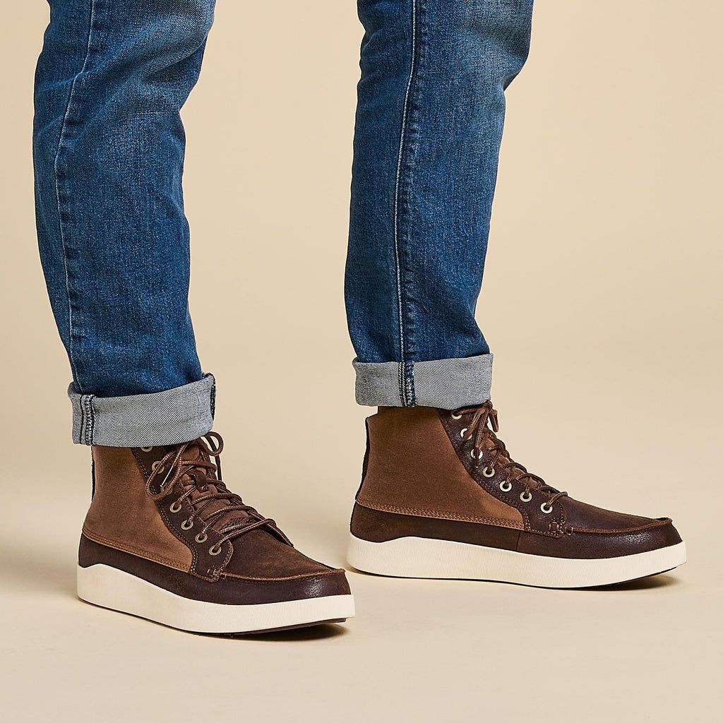 Men's Olukai Mōlina Boots Brown | JLQUNHO-28