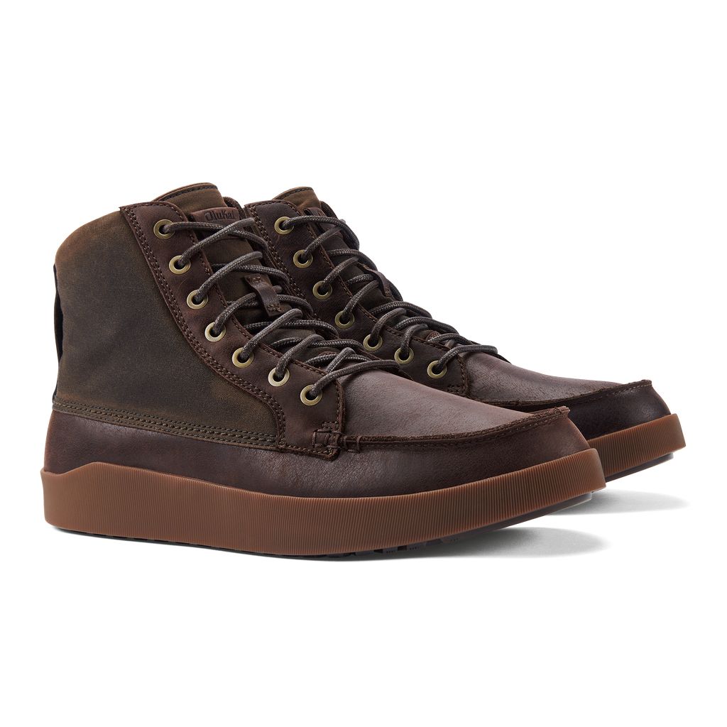 Men's Olukai Mōlina Boots Dark Brown | TKPOAUY-89