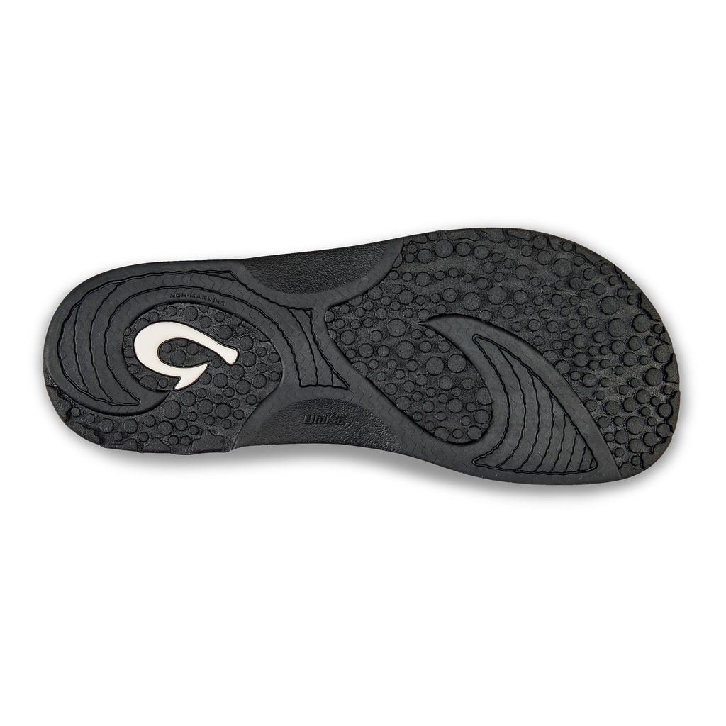 Men's Olukai Nalu Slide Sandals Black | NJTQKMG-14