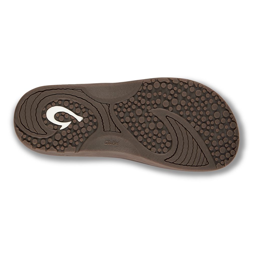 Men's Olukai Nalu Slide Sandals Dark Brown | ZWBRSOQ-78