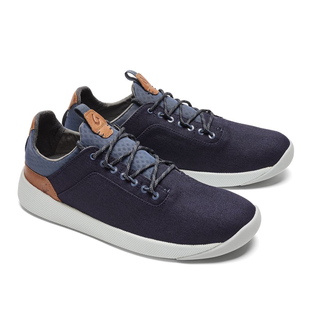 Men's Olukai Nanea Lī Sneakers Blue | HQFIUKE-49