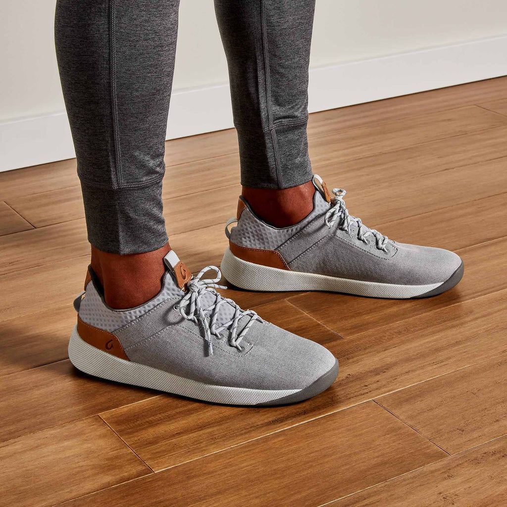 Men's Olukai Nanea Lī Sneakers Grey | YTPEKQI-51