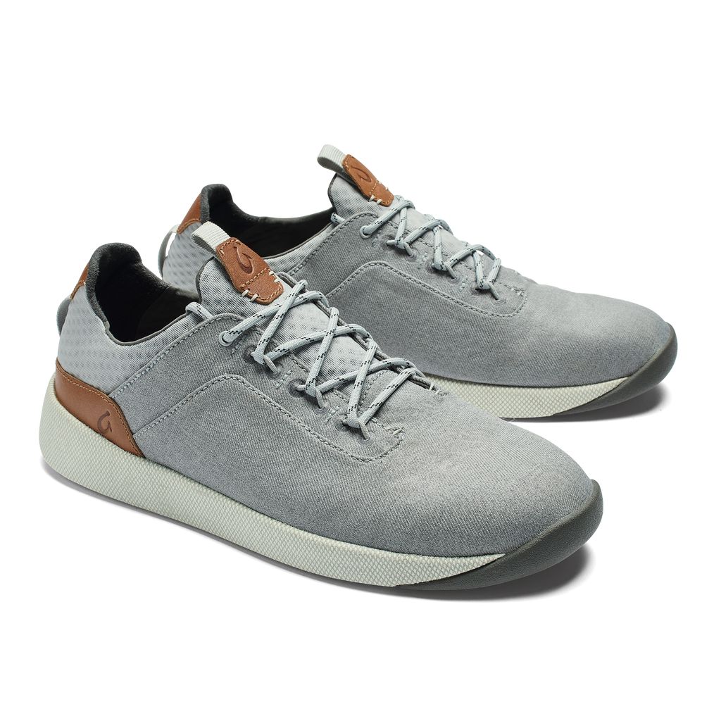 Men's Olukai Nanea Lī Sneakers Grey | YTPEKQI-51