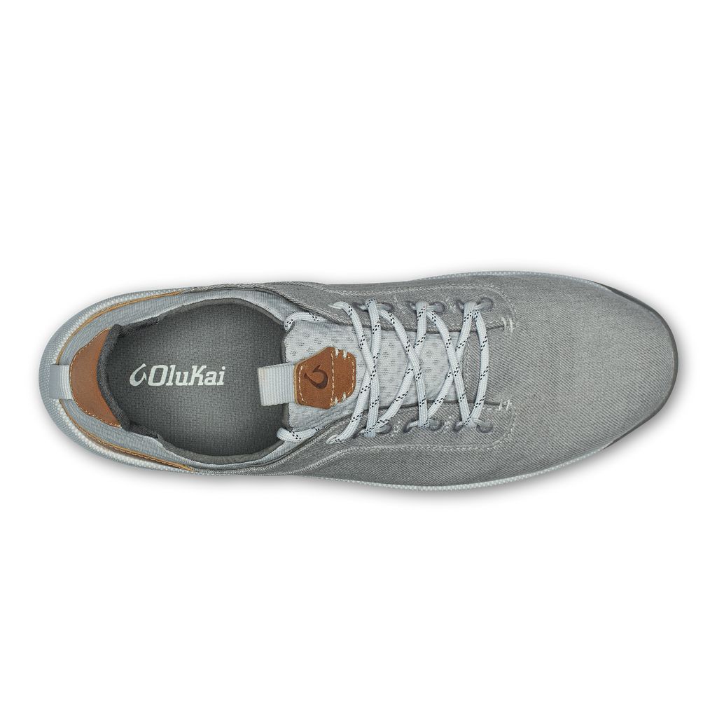 Men's Olukai Nanea Lī Sneakers Grey | YTPEKQI-51