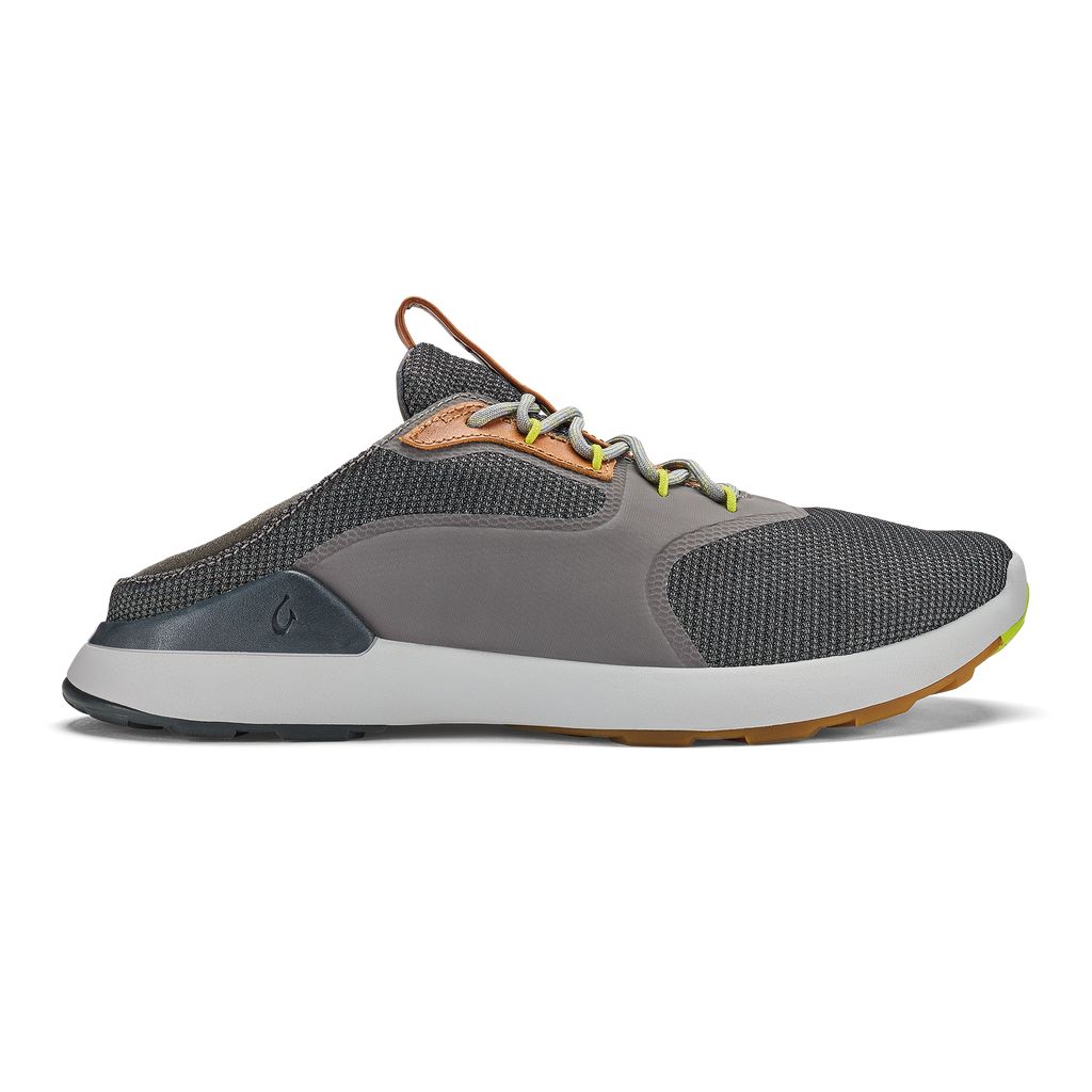 Men's Olukai Nihoa Lī Sneakers Grey | WHJDBYF-26