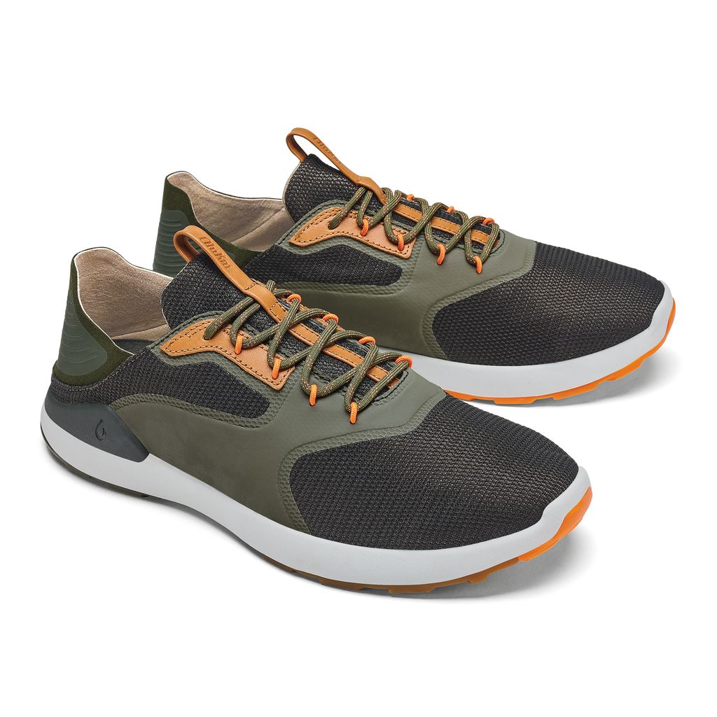 Men's Olukai Nihoa Lī Sneakers Olive | QOUEZMN-23