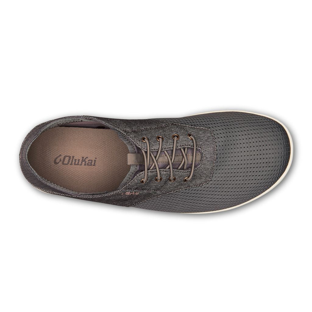 Men's Olukai Nohea Moku Sneakers Grey | LPFXAKB-41