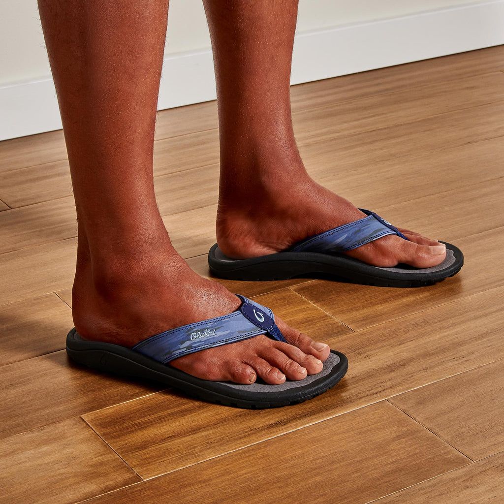 Men's Olukai Ohana Pa i Sandals Blue | MEKYNAI-59