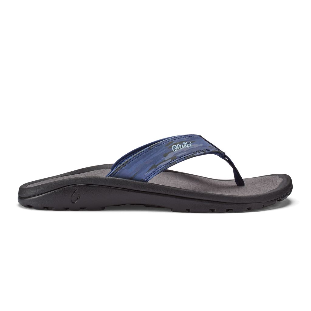 Men\'s Olukai Ohana Pa i Sandals Blue | MEKYNAI-59