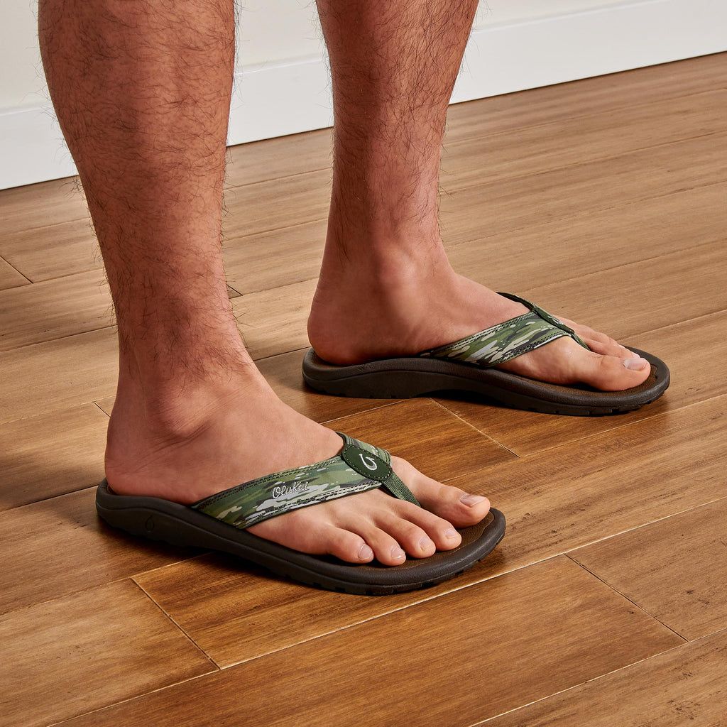 Men's Olukai Ohana Pa i Sandals Camo | YAXNKOD-09