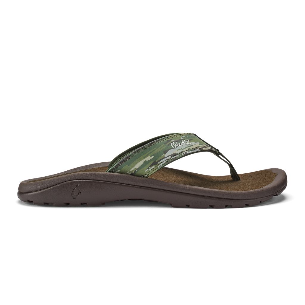 Men\'s Olukai Ohana Pa i Sandals Camo | YAXNKOD-09