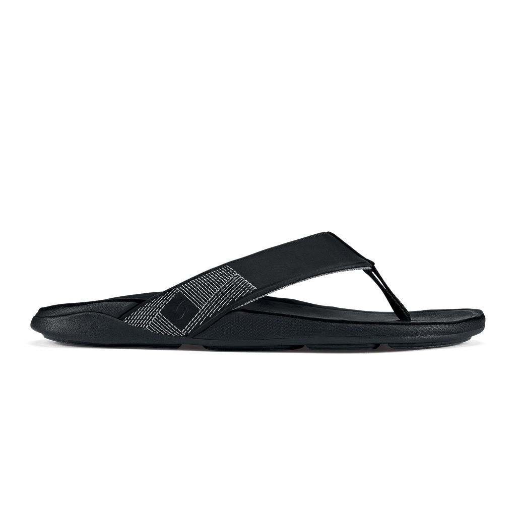 Men\'s Olukai Tuahine Sandals Black | AXODMIY-68