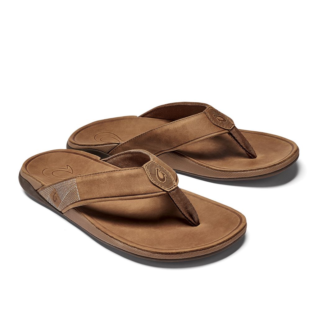 Men's Olukai Tuahine Sandals Brown | TRMSCEW-19