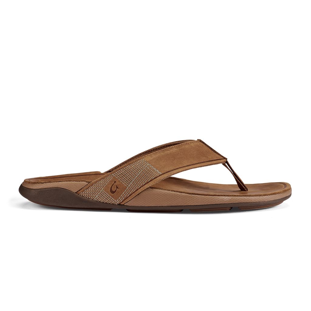 Men\'s Olukai Tuahine Sandals Brown | TRMSCEW-19