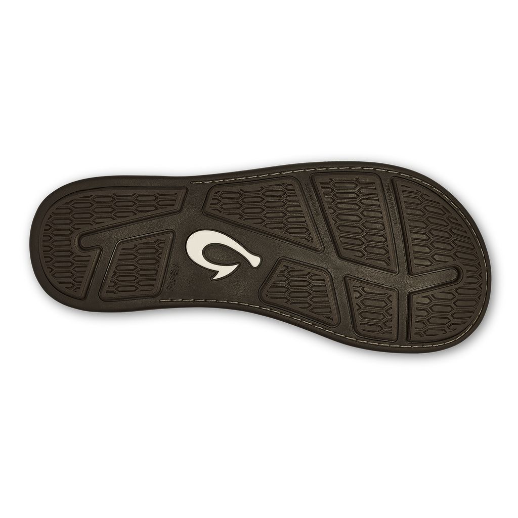 Men's Olukai Tuahine Sandals Dark Brown | CUWNBLK-71