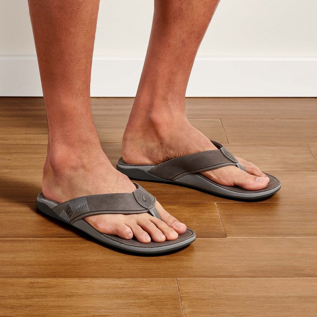 Men's Olukai Tuahine Sandals Grey | OJUHLVC-91