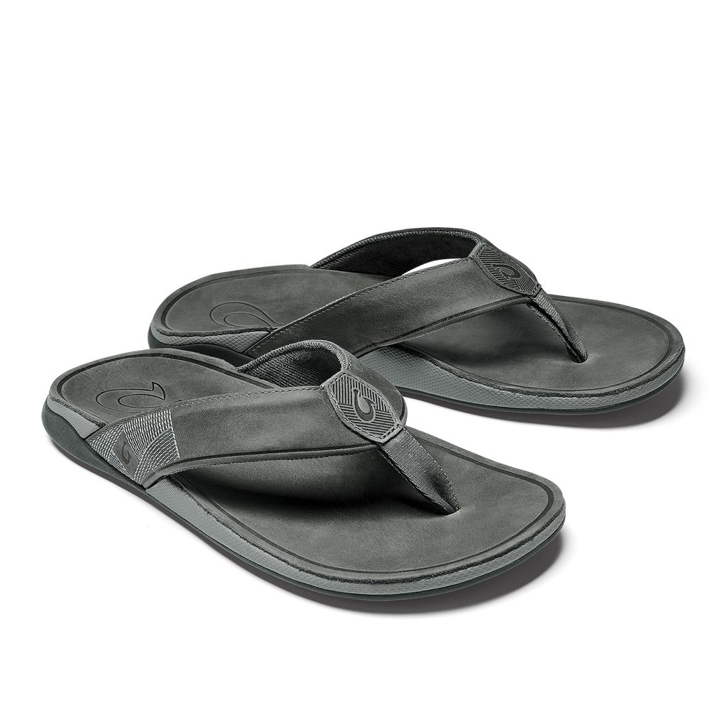 Men's Olukai Tuahine Sandals Grey | OJUHLVC-91