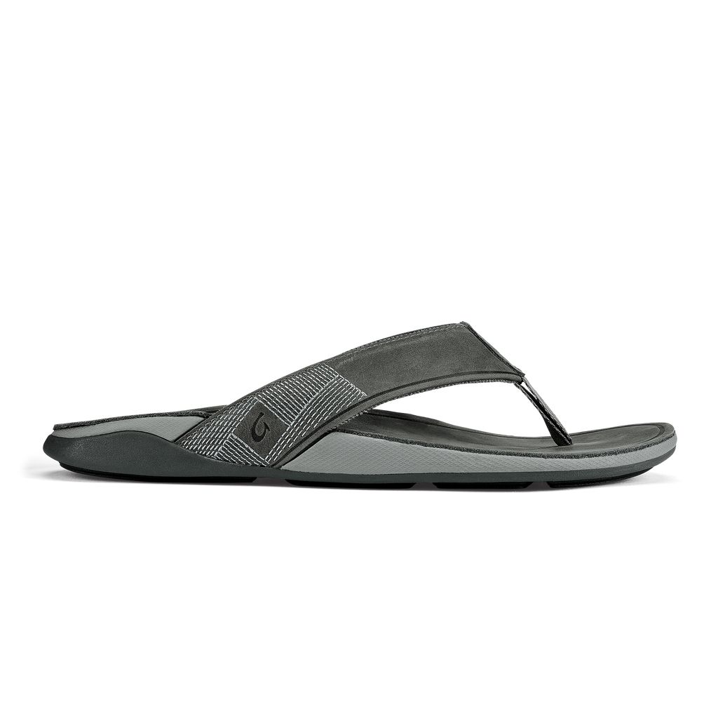 Men\'s Olukai Tuahine Sandals Grey | OJUHLVC-91