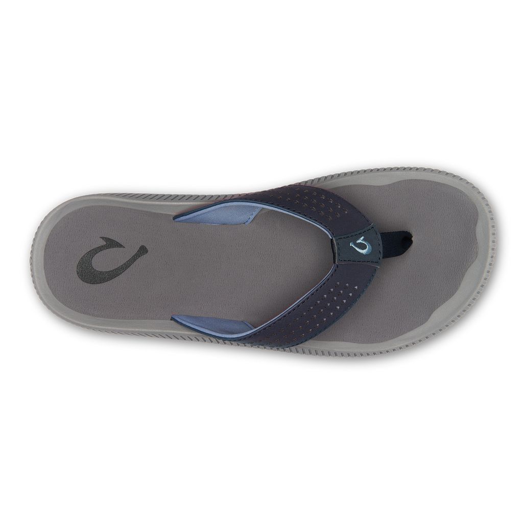 Men's Olukai Ulele Sandals Blue | DHZEBKV-85