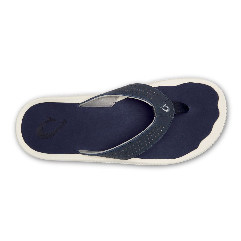 Men's Olukai Ulele Sandals Blue | KMXCDUS-58