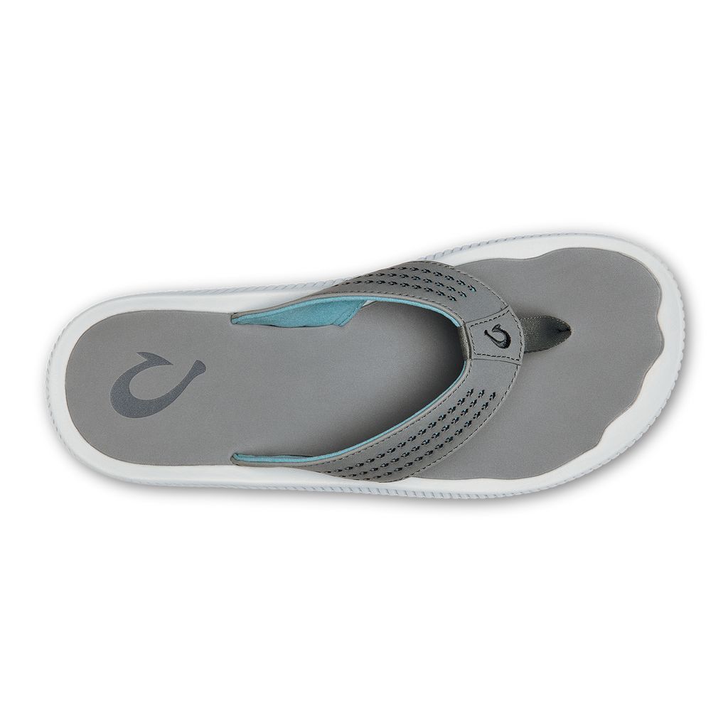 Men's Olukai Ulele Sandals Grey | QEUMLXG-84