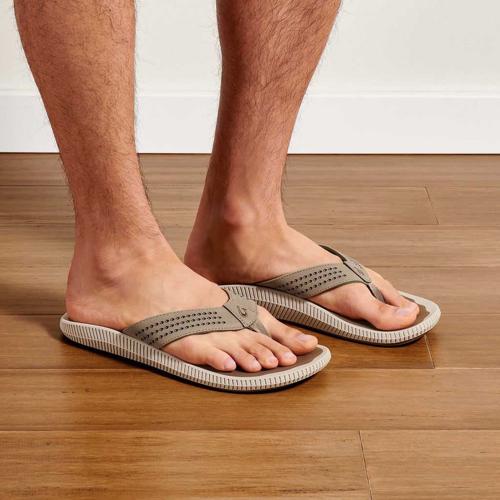 Men's Olukai Ulele Sandals Grey | SBVEUMA-29