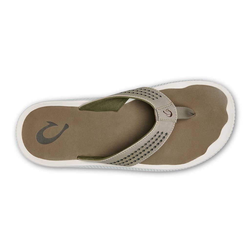 Men's Olukai Ulele Sandals Grey | SBVEUMA-29