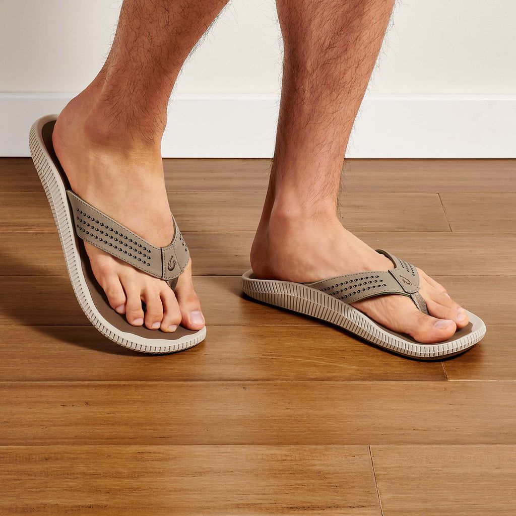 Men's Olukai Ulele Sandals Grey | SBVEUMA-29