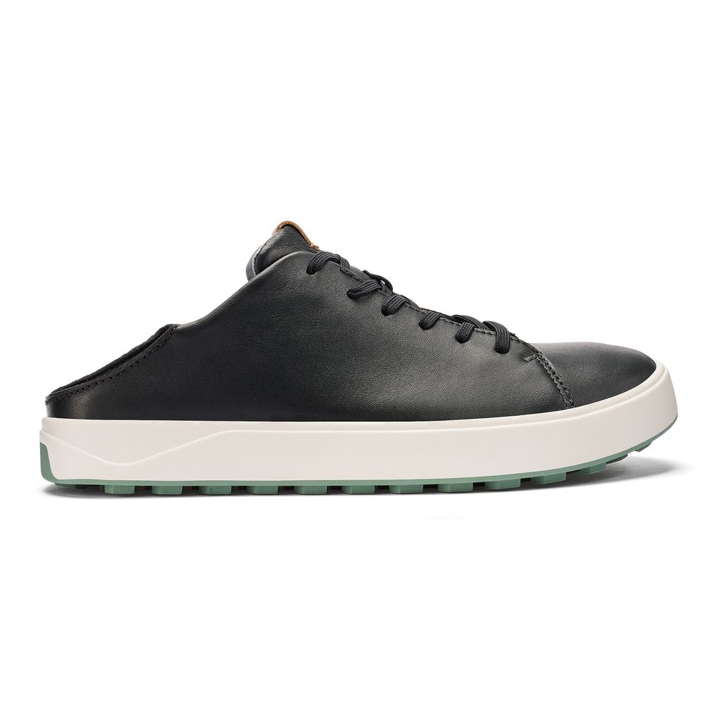 Men's Olukai Wai alae Golf Shoes Black | WOHNTGE-90