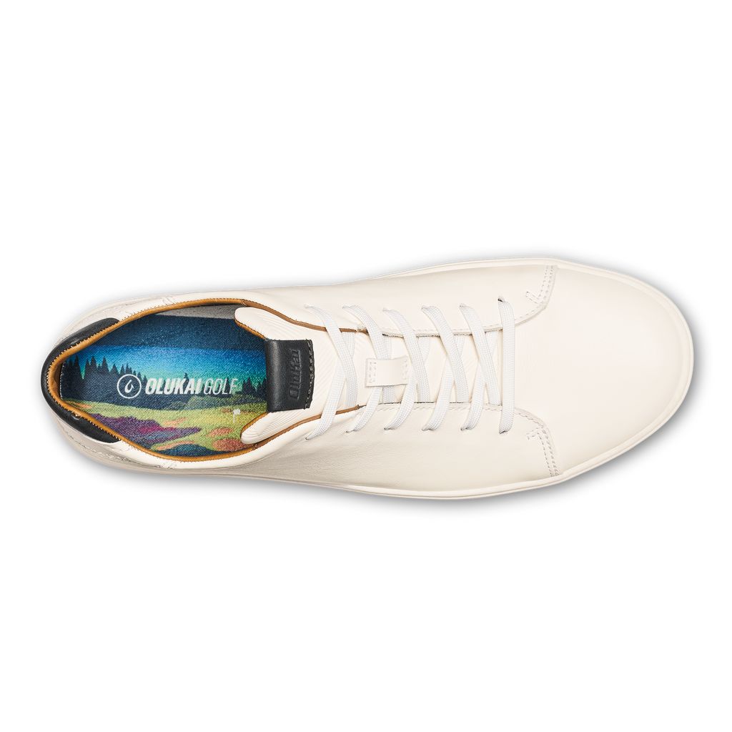 Men's Olukai Wai alae Golf Shoes White | XUMECSB-91