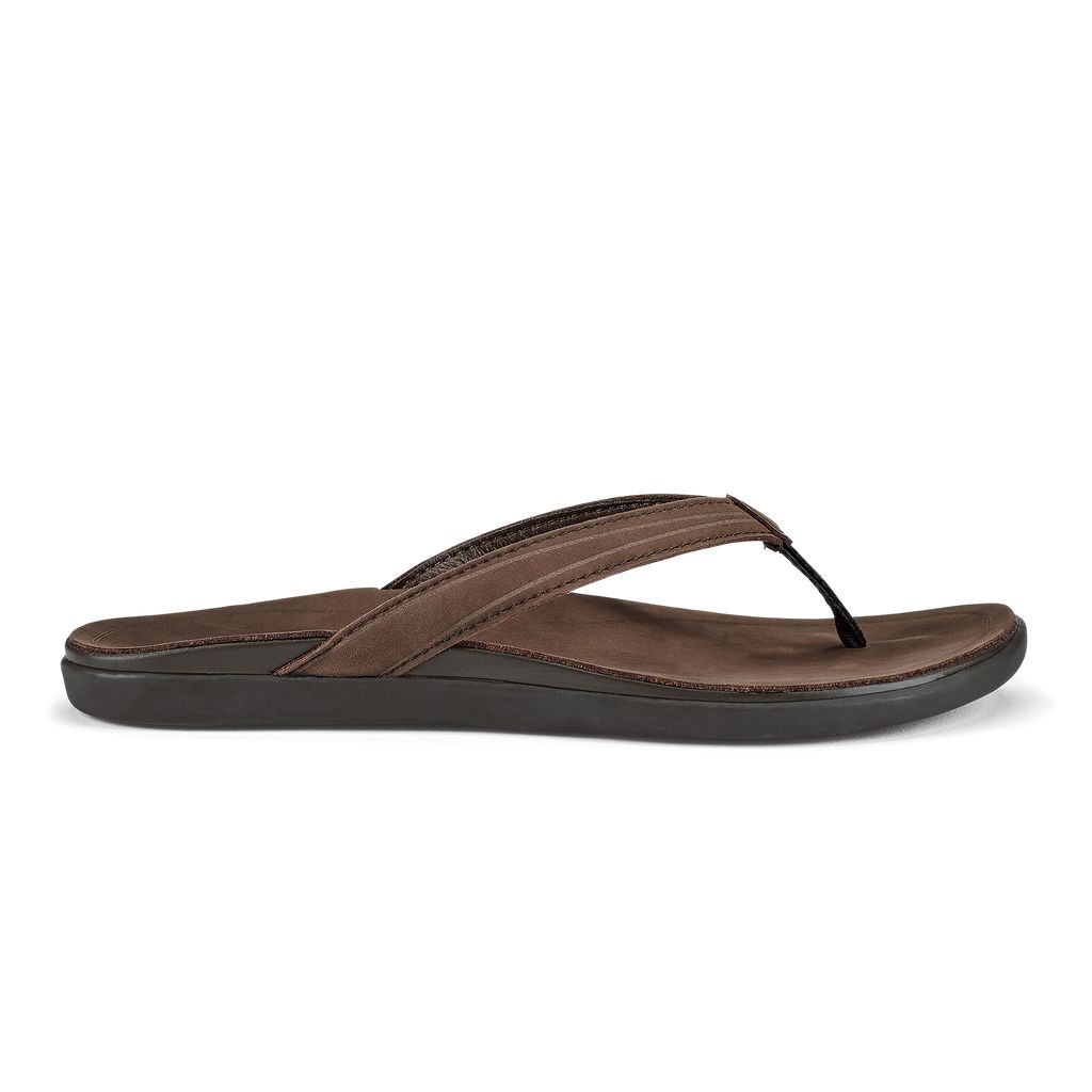 Women\'s Olukai Aukai Sandals Dark Brown | IENJPTF-69