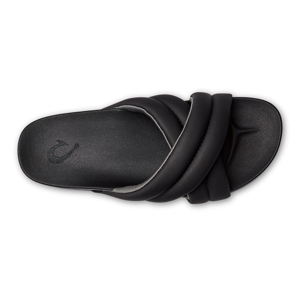 Women's Olukai Hila Sandals Black | YGXBCKA-94