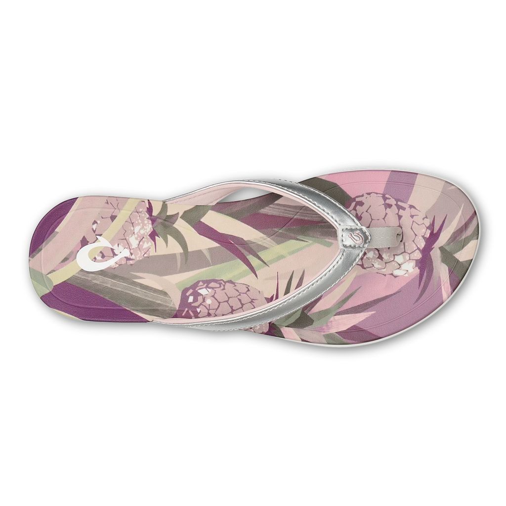 Women's Olukai Ho ōpio Hau Sandals Silver | BUXPCZG-18