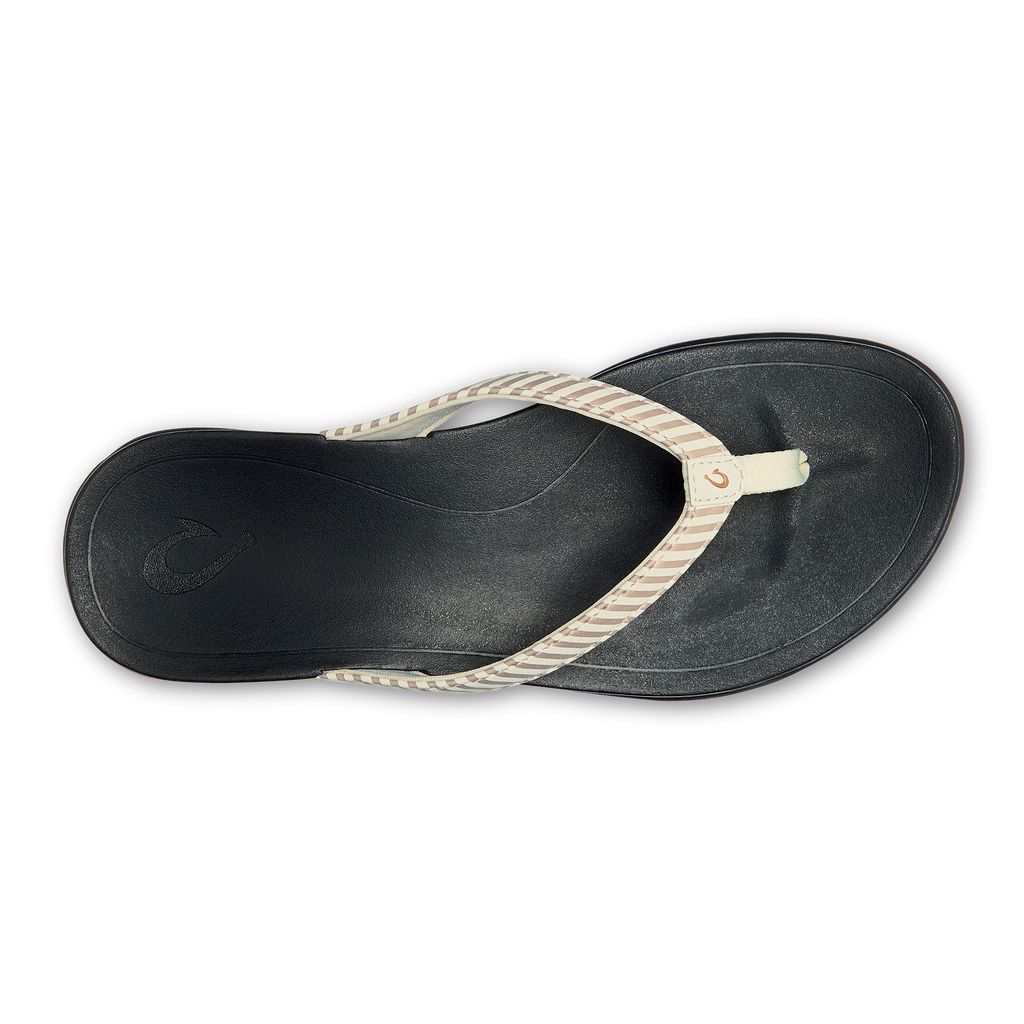 Women's Olukai Ho ōpio Sandals Black | KFTMHUE-46