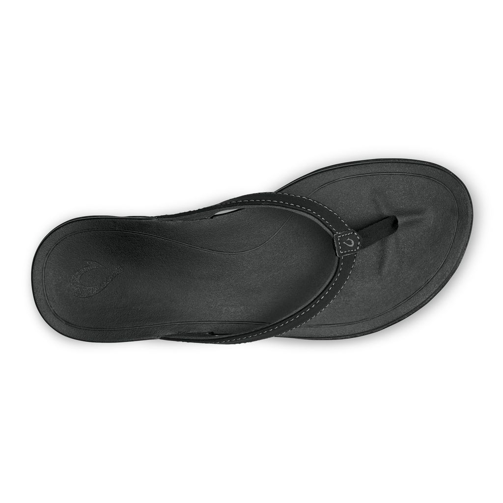 Women's Olukai Ho ōpio Sandals Black | KXCSVWY-75