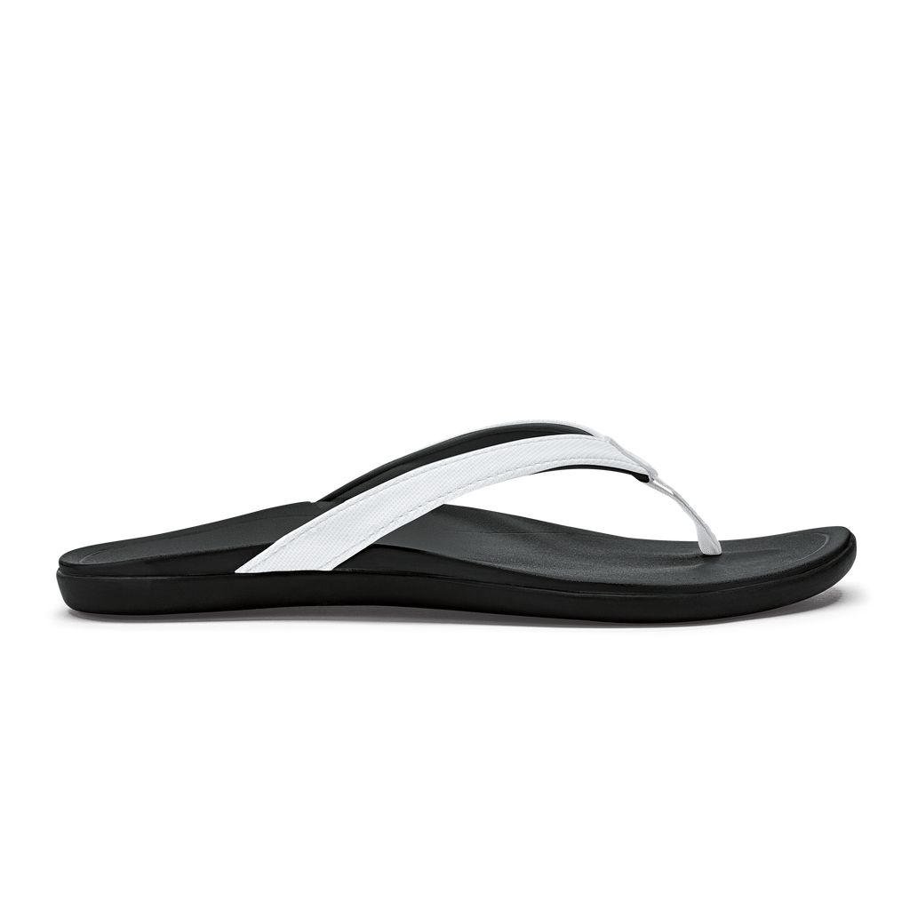 Women\'s Olukai Ho ōpio Sandals White | EVSQZXT-62