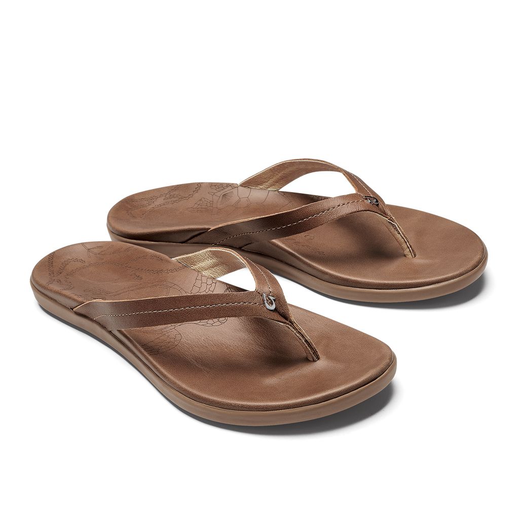 Women's Olukai Honu Sandals Brown | UPCINEX-97