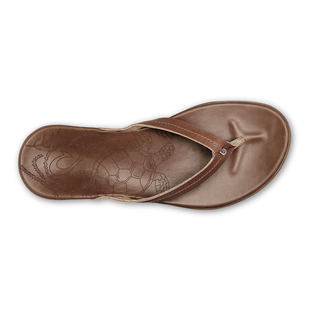 Women's Olukai Honu Sandals Brown | UPCINEX-97