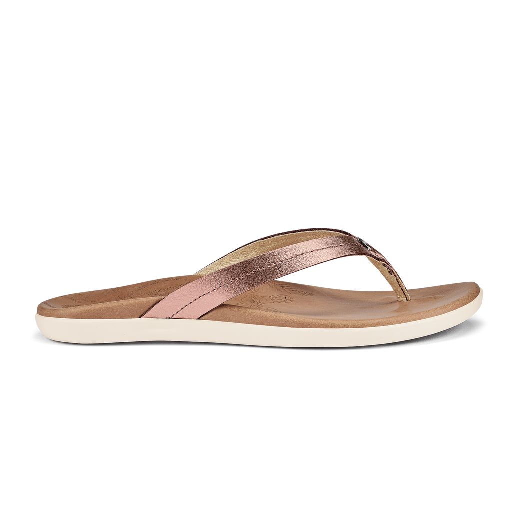 Women\'s Olukai Honu Sandals Pink Copper | IADZPXF-38