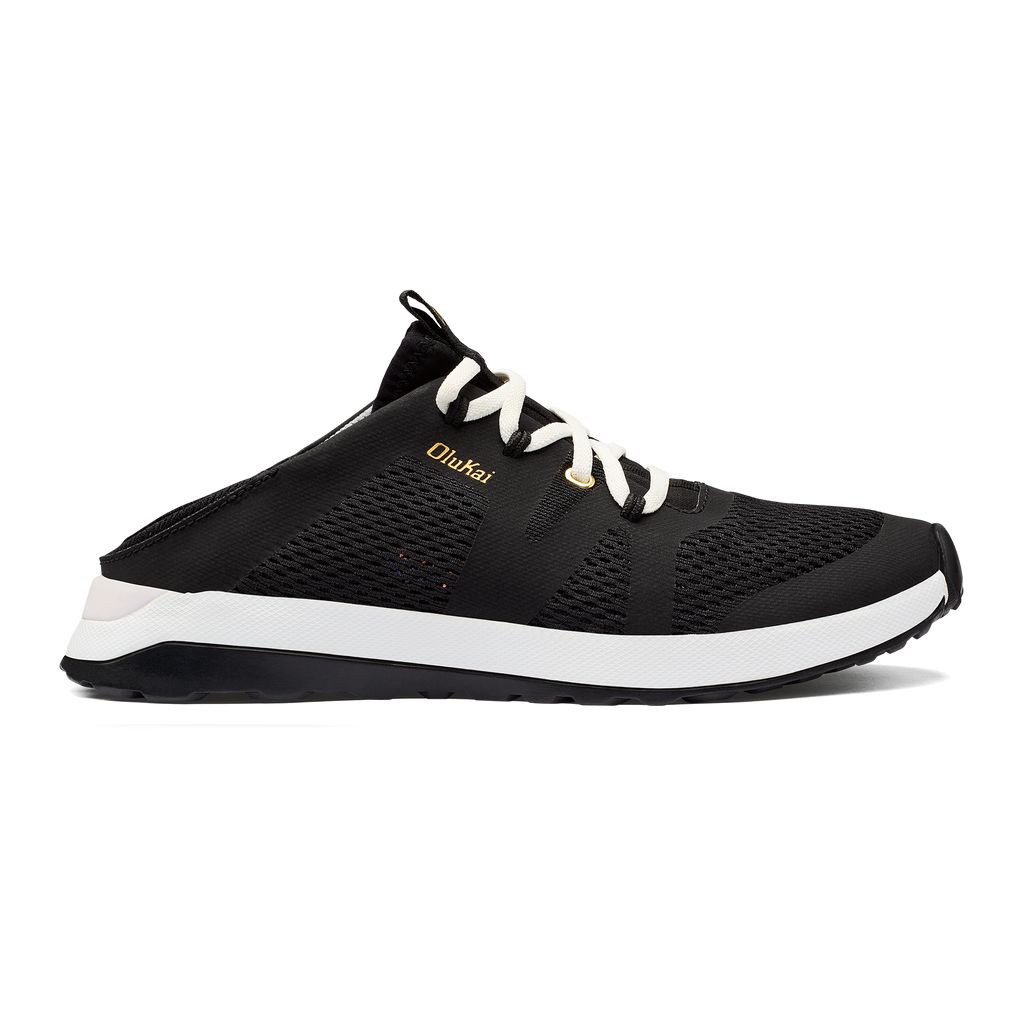 Women's Olukai Huia Sneakers Black | TCVEAZN-86