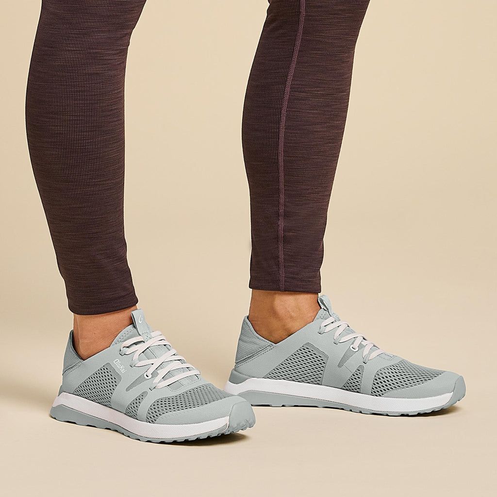 Women's Olukai Huia Sneakers Grey | HCKGZBP-71