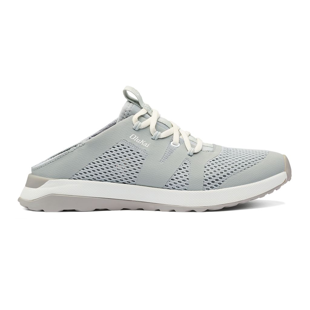 Women's Olukai Huia Sneakers Grey | HCKGZBP-71