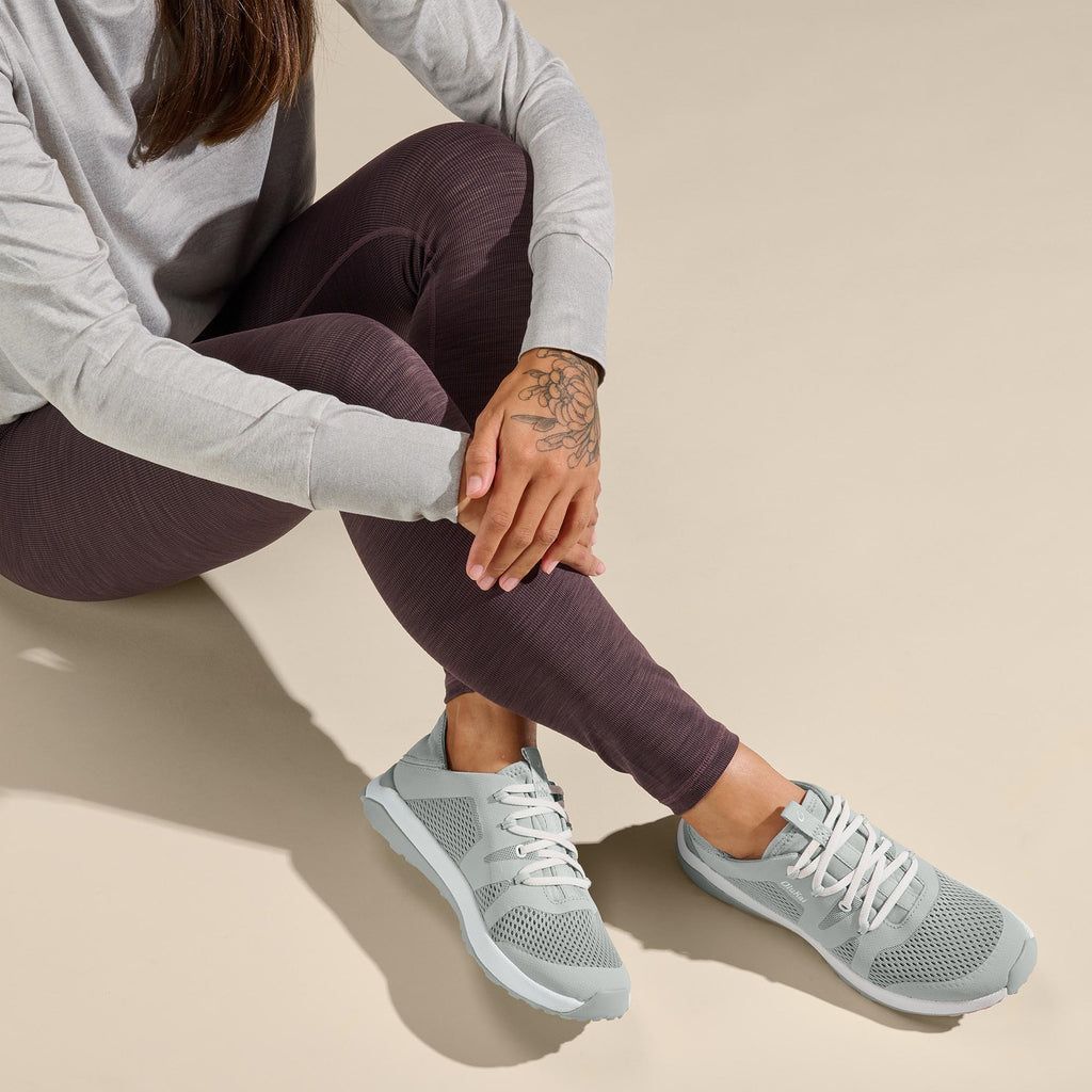 Women's Olukai Huia Sneakers Grey | HCKGZBP-71