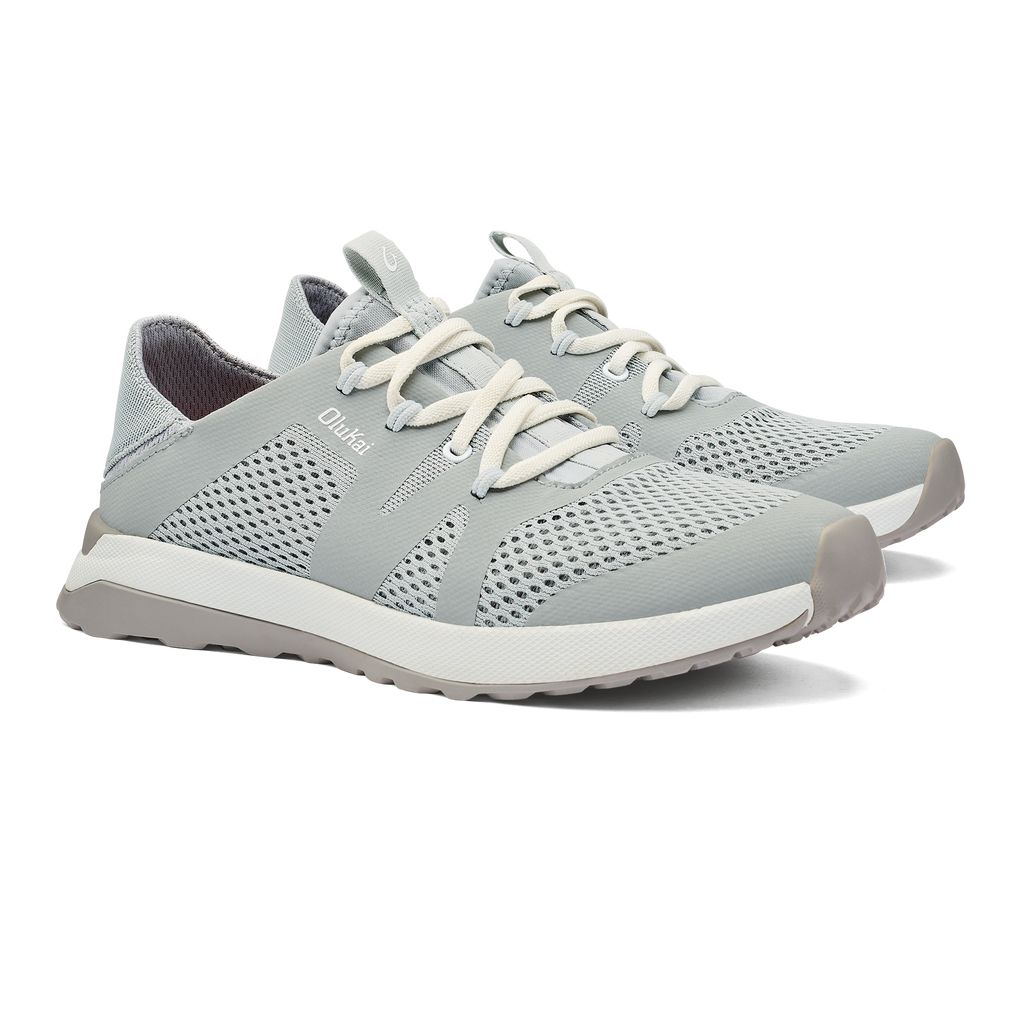 Women's Olukai Huia Sneakers Grey | HCKGZBP-71