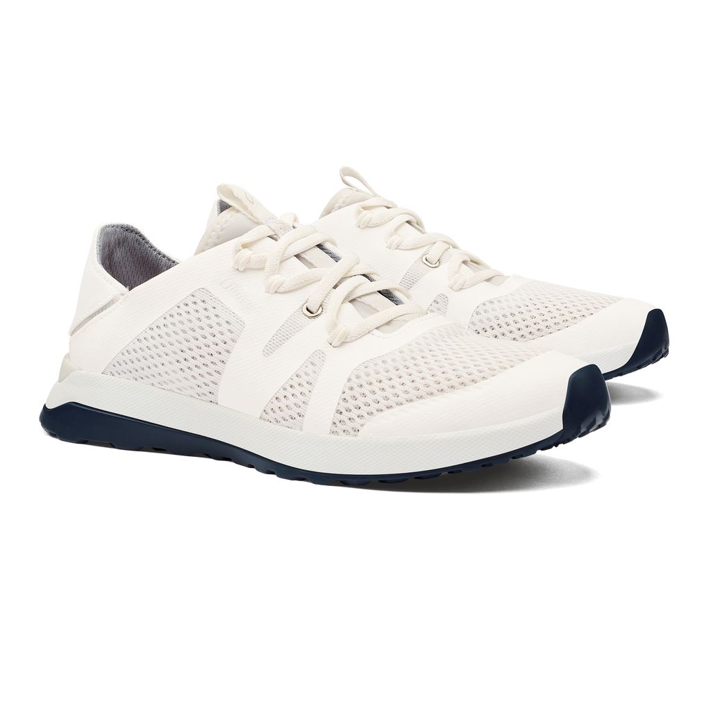 Women's Olukai Huia Sneakers White | KUWDLHR-85