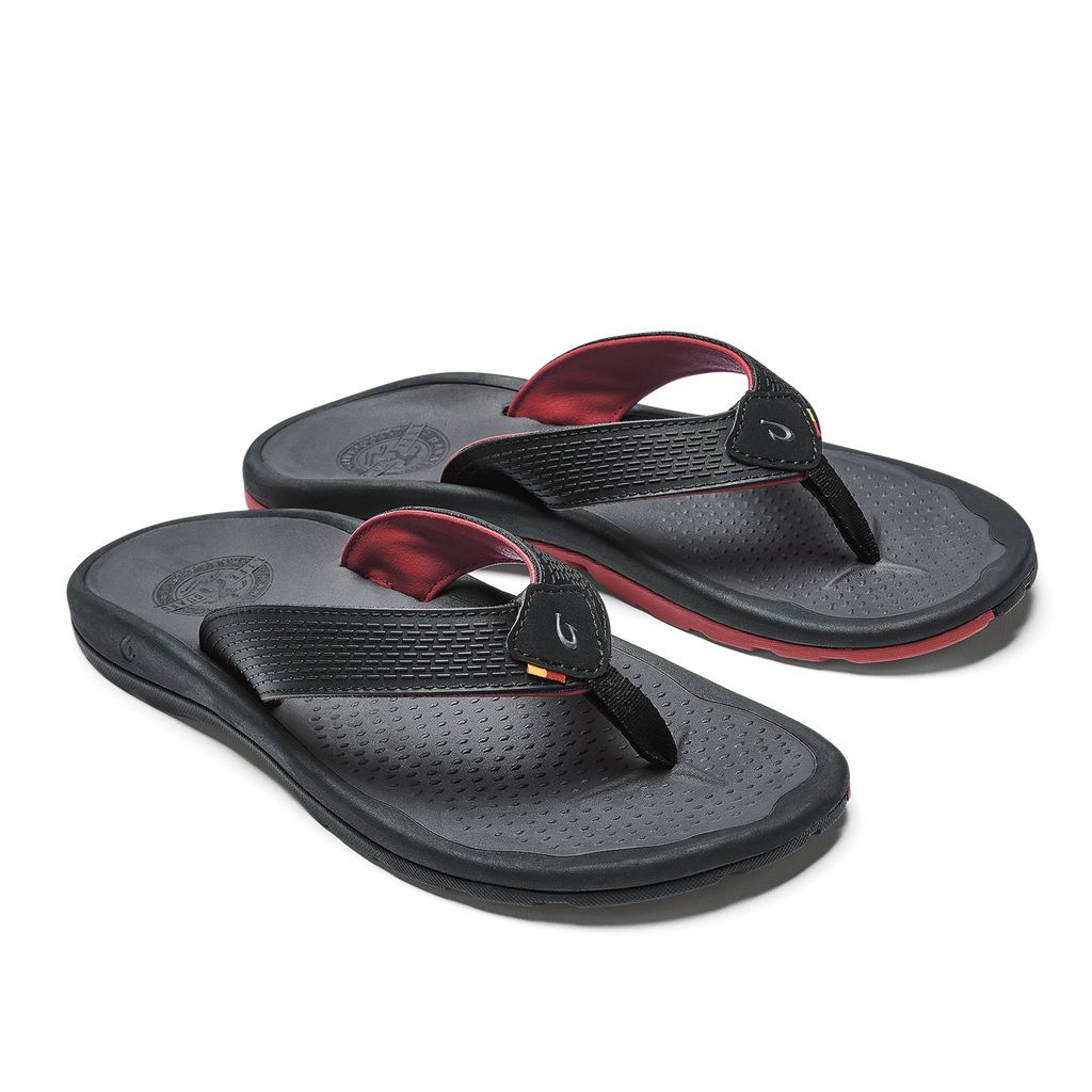 Women's Olukai Imaka Sandals Black | FVZMCKA-48