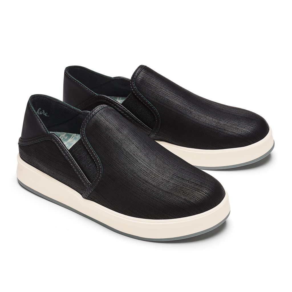 Women's Olukai Ki ihele Ili Sneakers Black | ENTOKRF-31