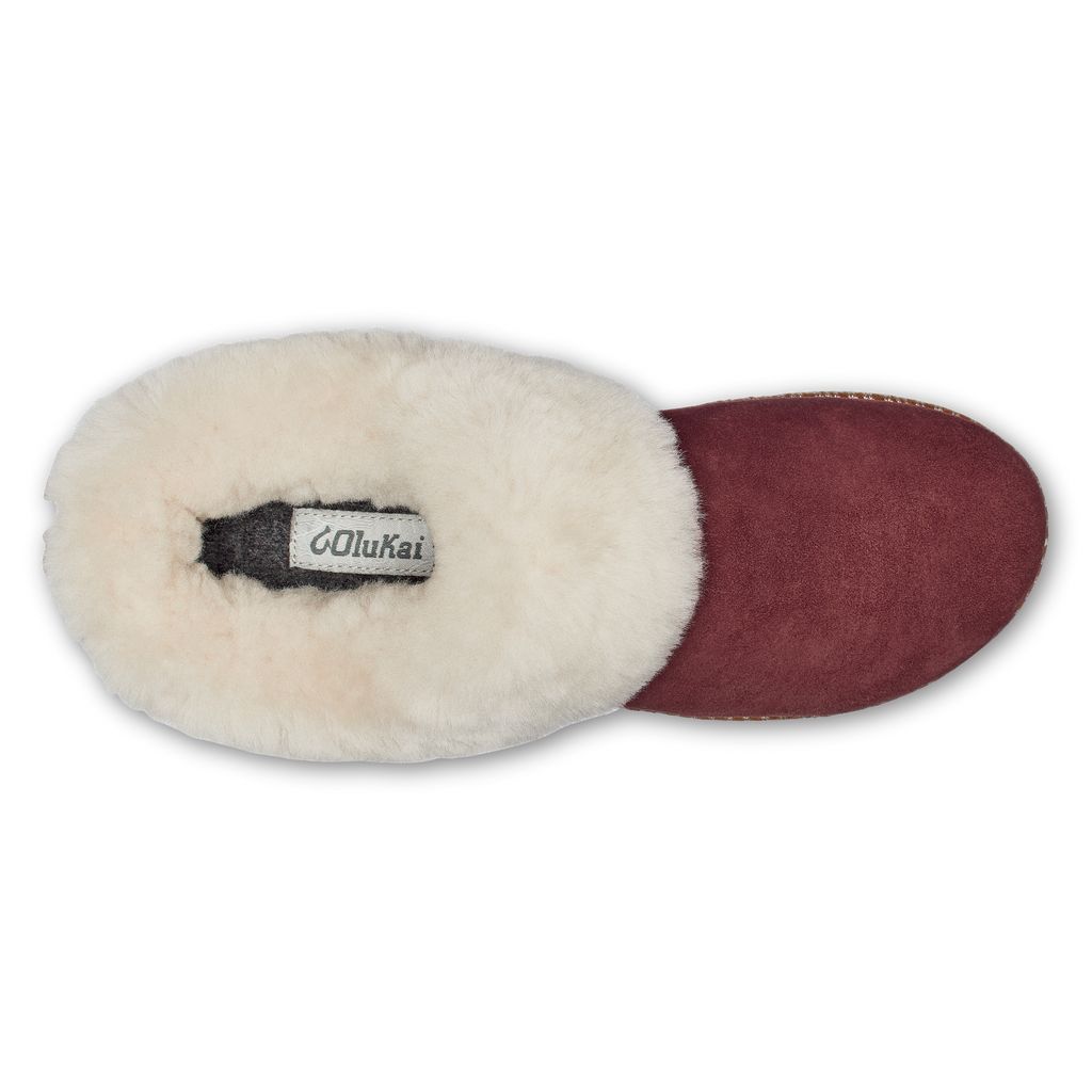 Women's Olukai Ku i Slippers Brown | PTUBFQK-13