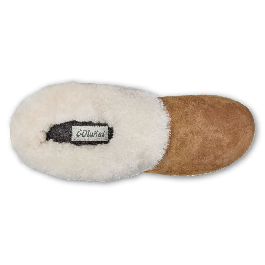 Women's Olukai Ku i Slippers Brown | ZYHCJDB-67